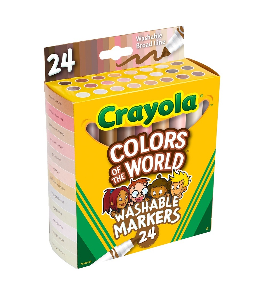 24ct Crayola Colors of the World Markers School Aids